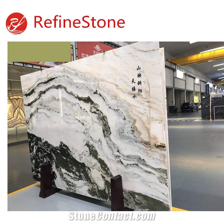 Natural Chinese Landscape Painting Marble For Floor Design