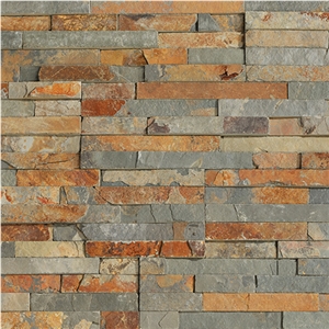 Rusty Slate Stone Wall Panel 60x15x1-2,5 cm