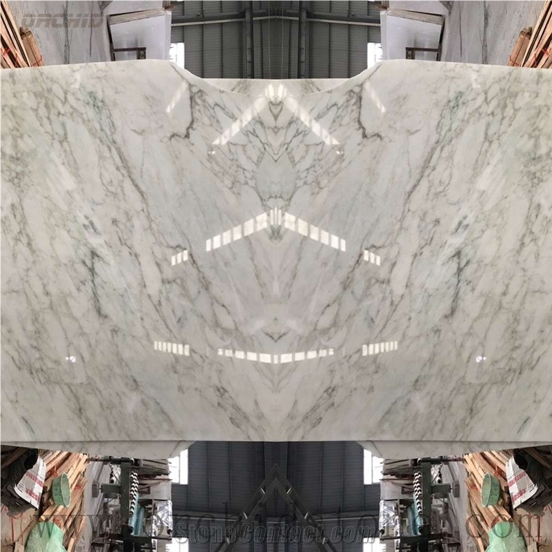 New Bianca Carrara Arabescato Marble Jumbo Slabs Bookmatch for Walling