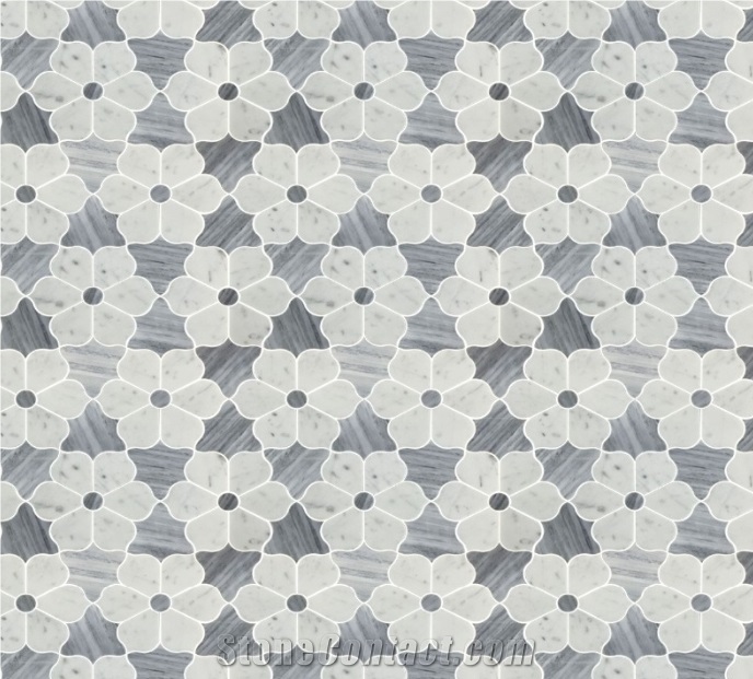 Beautiful Flower Pattern Marble Mosaics for Wall, Backsplash,Floor