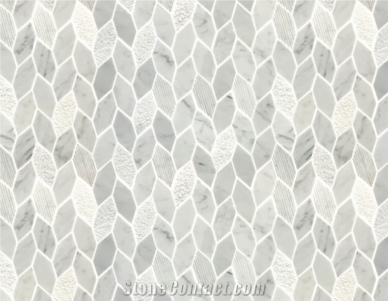 New Design Wooden Grey Marble Mosaic Tile Backsplash, Hot on Sale