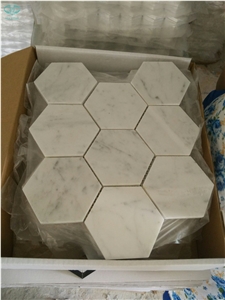 Cheap Italian White Carrara Marble Mosaic Bianco Carrara