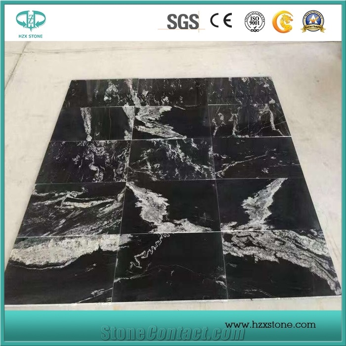 China Black Granite New Nero Branco,Royal Ballet Flooring Tile
