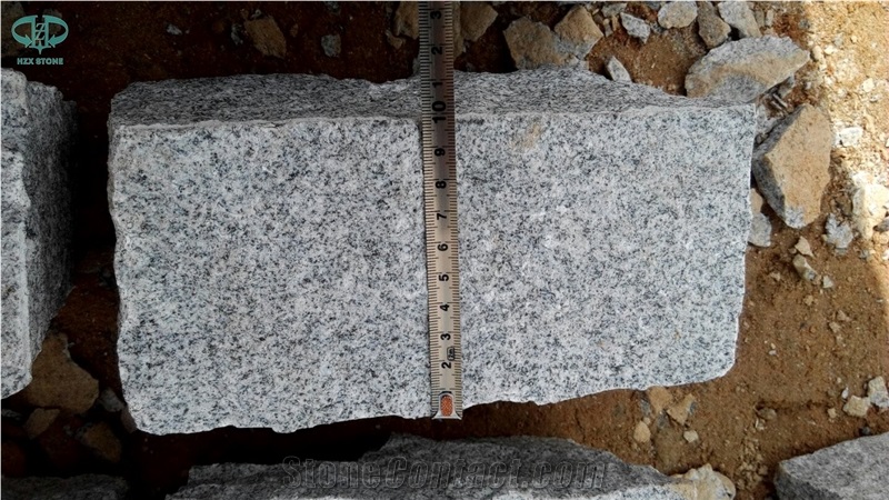 G601 Granite Cube Stone, Light Grey Granite Cube Stone