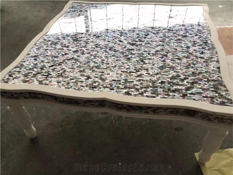 Custom Design Table Top Mosaic Tabletops Mop Inlayed Tabletops