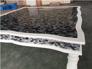 Custom Design Table Top Mosaic Tabletops Mop Inlayed Tabletops