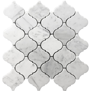 Herringbone Carrara Polished Mosaic Tile for Floor