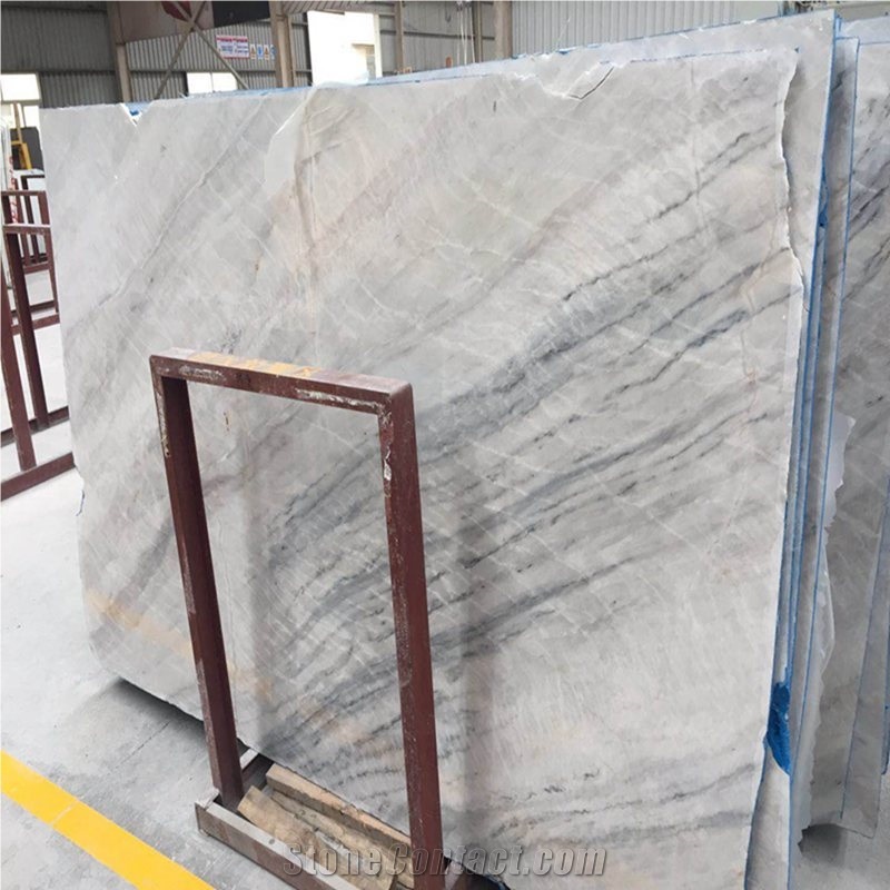 China Spring Land White Grey Marble Slab,Wall Cladding