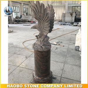Custom Monument Design Animals Sculpture Eagle Shaped Headstone