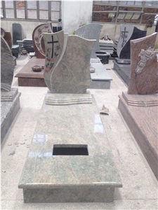 Polished Western Style Granite Cross Headstone Tombstone Monuments