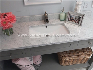 Bianco Carrara Marble Countertop,Statuary White for Bath Top