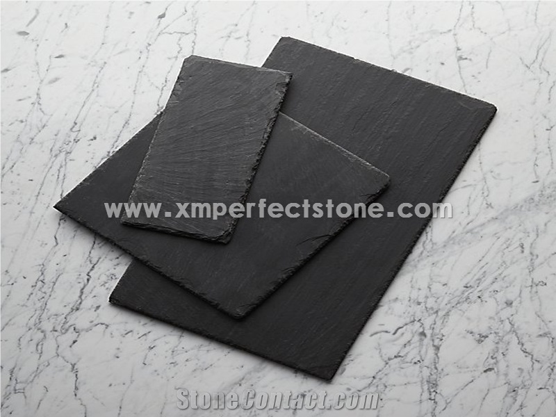 China Cheap Price Black Slate Plate , Cheese Board , Slate Dinner