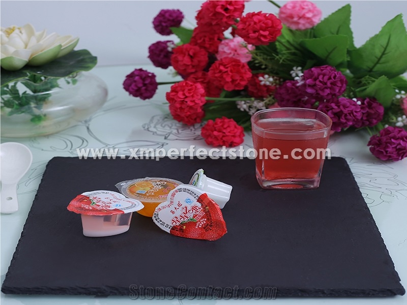 Chinese Wholesale Price Black Square Slate Cheese Board