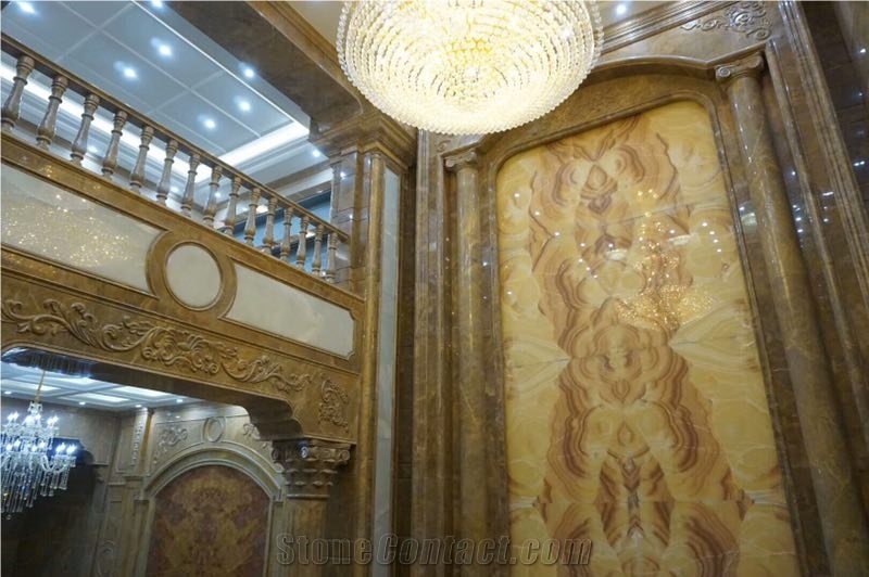 Agate Orange Onyx for Luxury Decoration Material,Backlit Project Onyx