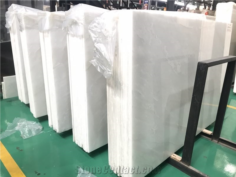 Cheap Price Chinese White Onyx, Royal White Onyx Pure Slabs and Tiles