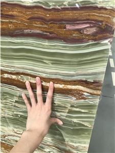 Onice Smeraldo Slabs and Tiles,Ancient Green Onyx for Wall Cladding