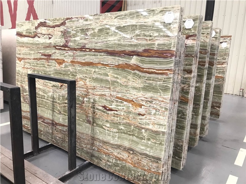 Onice Smeraldo Slabs and Tiles,Ancient Green Onyx for Wall Cladding