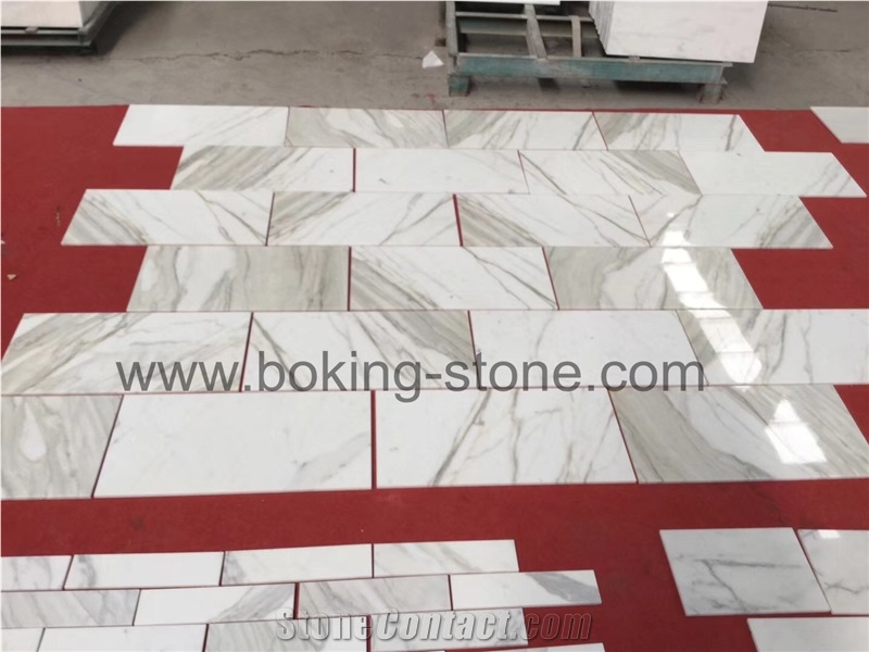 Statuario White Marble Cut to Size Tiles,Marble Dry Lay Out Statuary