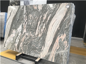 Water Cloudy Grey Marble Slab,Golden Vein Marquina Wall