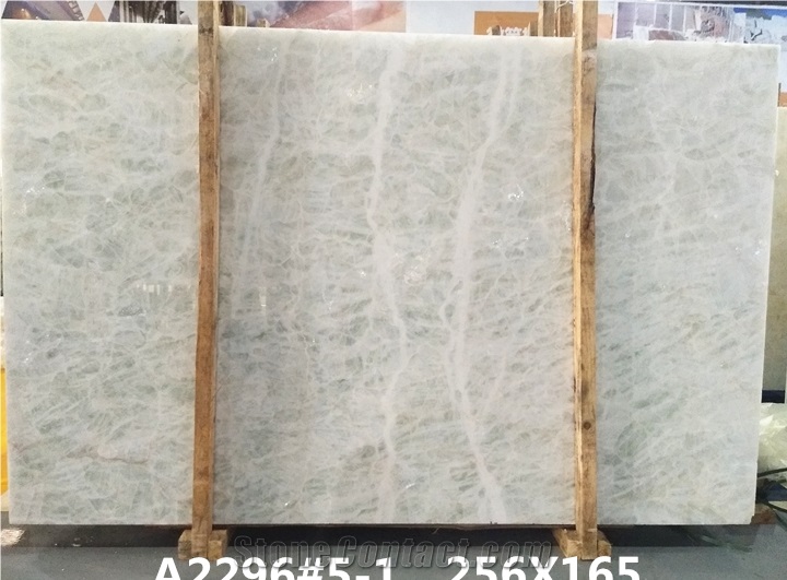 White Crystal Onyx Slabs Cut To Size, Crystal Onyx Tile
