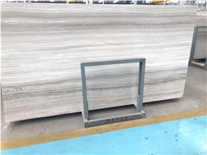 Wooden Vein White Marble Honed Slabs, Flooring Tiles,White Wood Grain