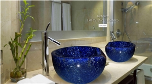 Lapis Lazuli Vessel Wash Bowls