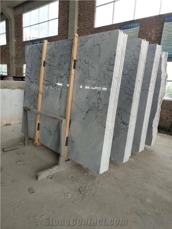 China Bianco Carrara White Guangxi Bai White Marble Tiles and Slabs