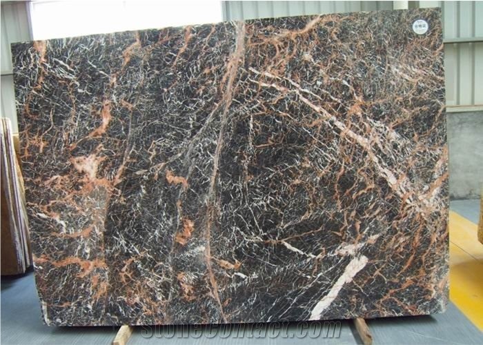 China Louis Red Marble Slab Louis Black Red Agate Louis Stone