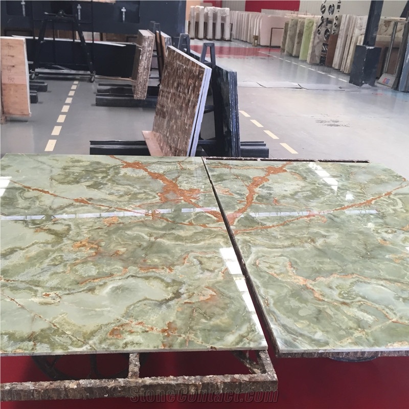 Translucent Pakistan Onyx Slabs Available in Stock(Crystal Green Onyx)