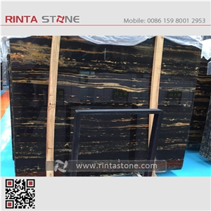 Black Gold Flower Marble Golden Silver Stone Slabs Tiles Wall Cladding