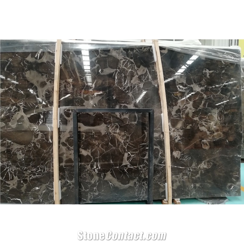 China Black Panel Cut Dark Emperador Marble Slab to Size