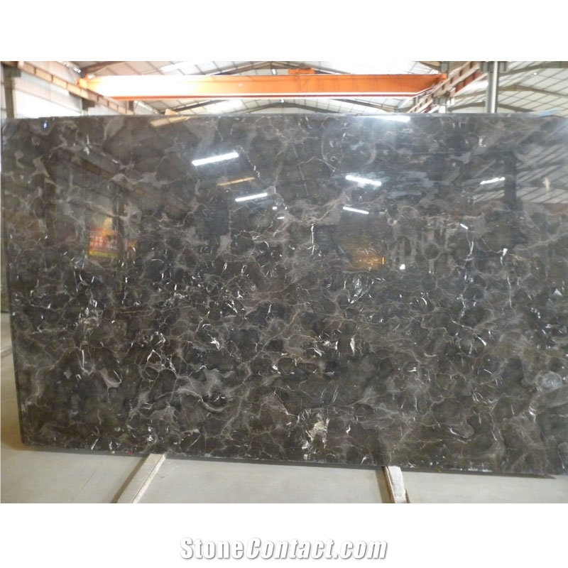 China Black Panel Cut Dark Emperador Marble Slab to Size