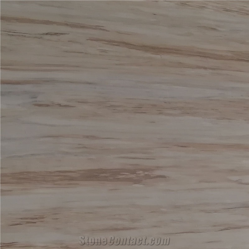 Fancy Slab Beige Wood Floor Marble