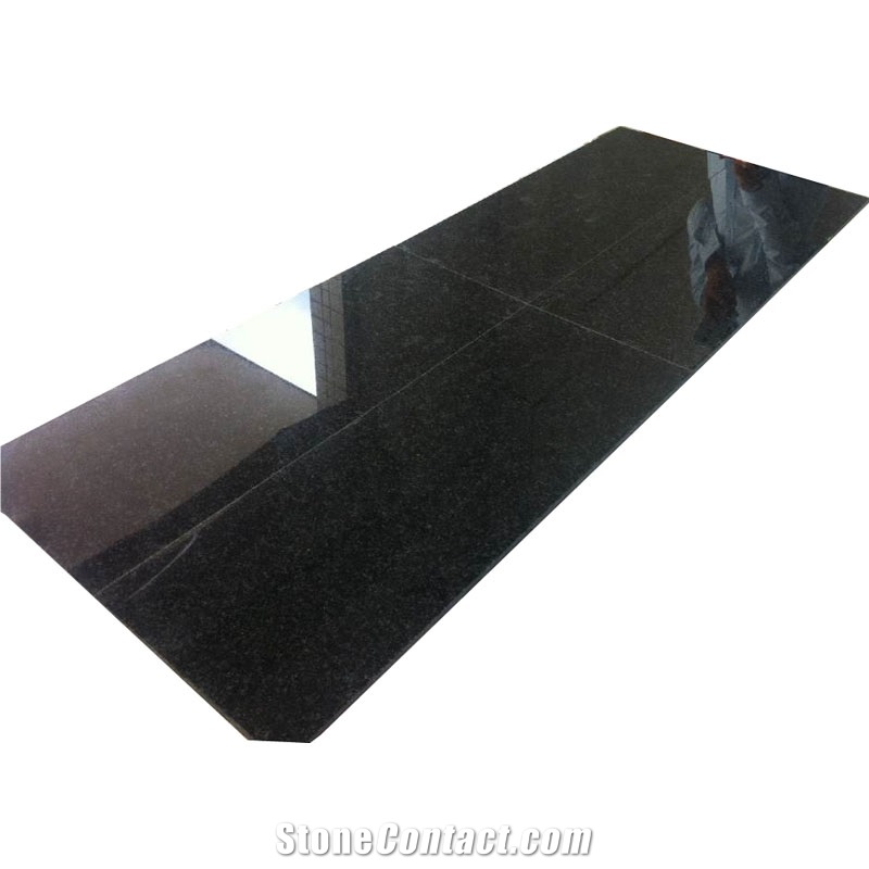 Nero Impala Stairs Design Slab Flooring Tile Absolute Black Granite