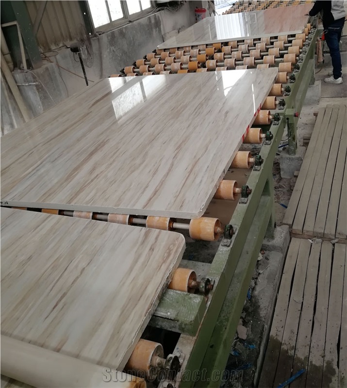 Wall Panel Vanilla Beige Mable Floor Tiles Asian Petrified Wood Marble