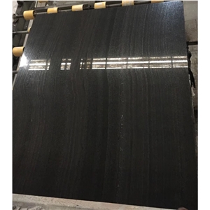 YUANDA Black Armani Vein Wood Marble Slabs