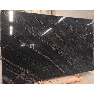 YUANDA Black Forest Antique Wood Grain Marble Slabs