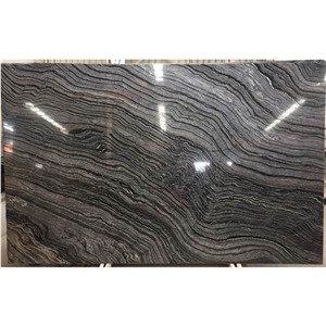 YUANDA Black Wood Grain Custom Marble Slabs
