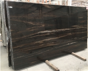 YUANDA Fantasy Dark Brown Polished Granite Slabs