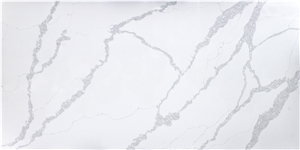 Calacatta Rivers Xka1160-2-Slabs White Quartz Tiles&Slabs Flooring
