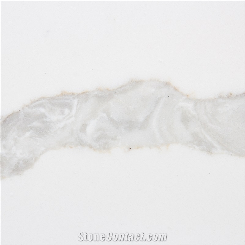 White Quartz Xka9194-Calacatta Khaki Quartz Tiles&Slabs Flooring