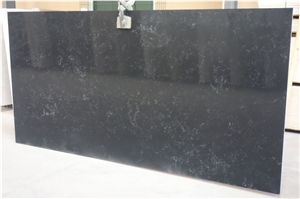 White Vein Black Quartz V2881-Slabs Quartz Tiles&Slabs Flooring