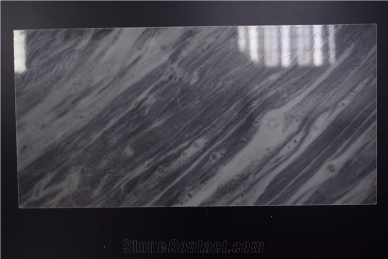 China Guangdong Polished Grey Marble Stone Slab