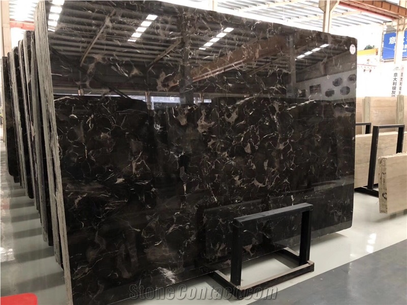 Chinese Dark Emperador Brown Marble Slab for Interial Floor