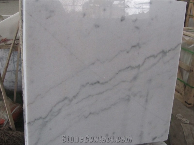 Guangxi White Marble Slabs /Flooring Tiles,Bianco Carrara White Marble