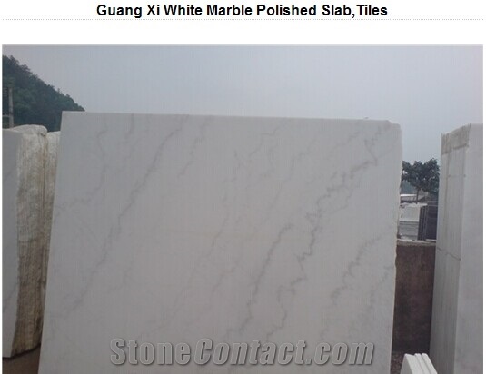 White with Grey Lines, Guangxi White Marble Slabs, Tiles, Quarry Owner