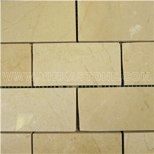 Crema Marfil Marble Mosaic Tile Brick 2x4 for Wall and Floor Covering