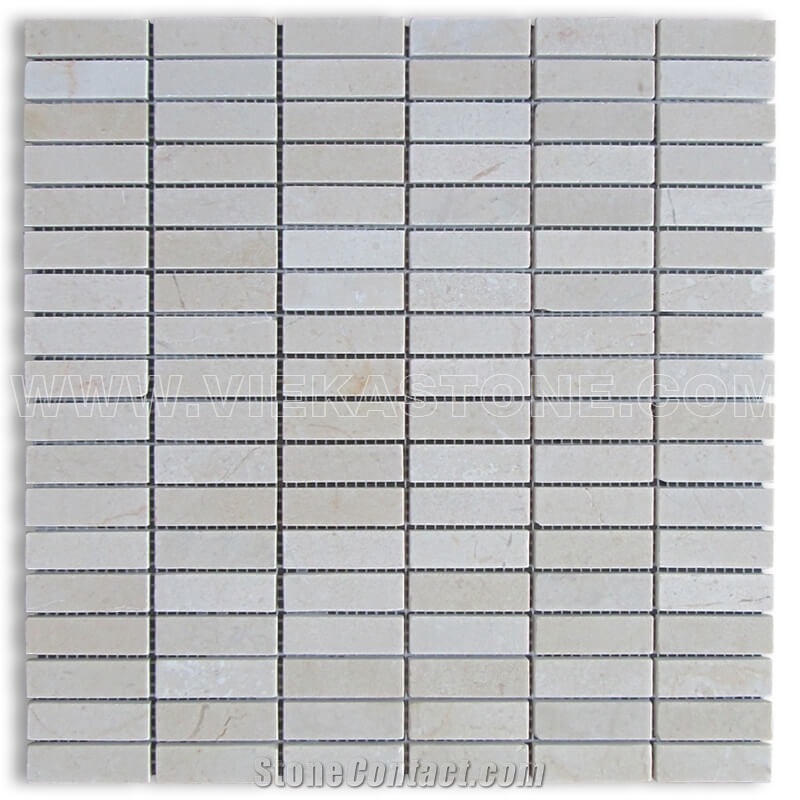 Crema Marfil Marble Mosaic Tile Brick for Wall and Floor Covering