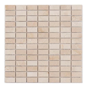 Crema Marfil Marble Mosaic Tile Brick for Wall and Floor Covering
