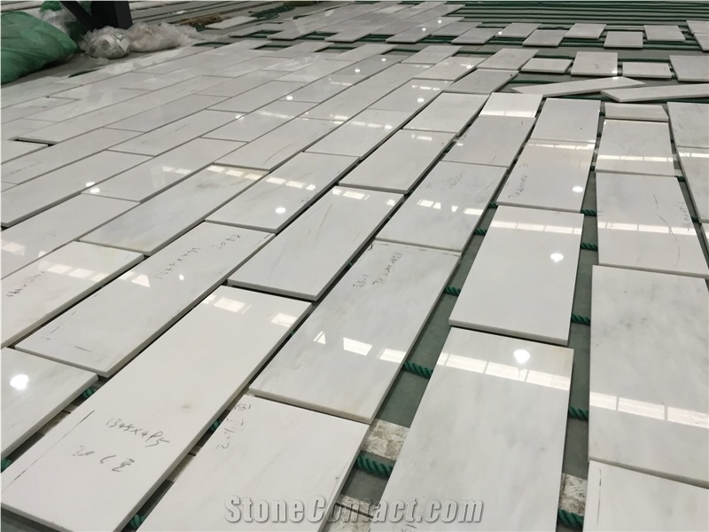 China Natural Dolomite White Marble 1/1.2/1.8/2cm Cut-To-Size Tiles